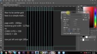 how to make 1170px bootstrap grid in photoshop cc