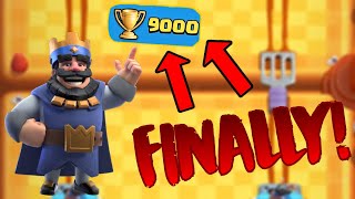 HITTING 9000 TROPHIES! *FINALLY* - Clash Royale