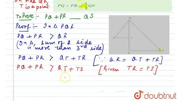 In fig., PQR is a triangle in which T is a point on QR and if S is a point such that RT = ST : t...
