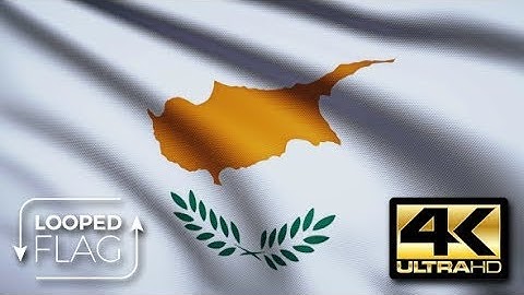 Flag 4K Cyprus On Realistic Looping Animation With Highly Detailed Fabric | Motion Graphics -