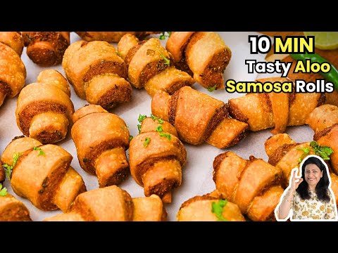 10 Min में नए मज़ेदार समोसा रोल बनाइये/असली समोसे को भूल जायेंगे | Samosa Roll | MintsRecipes