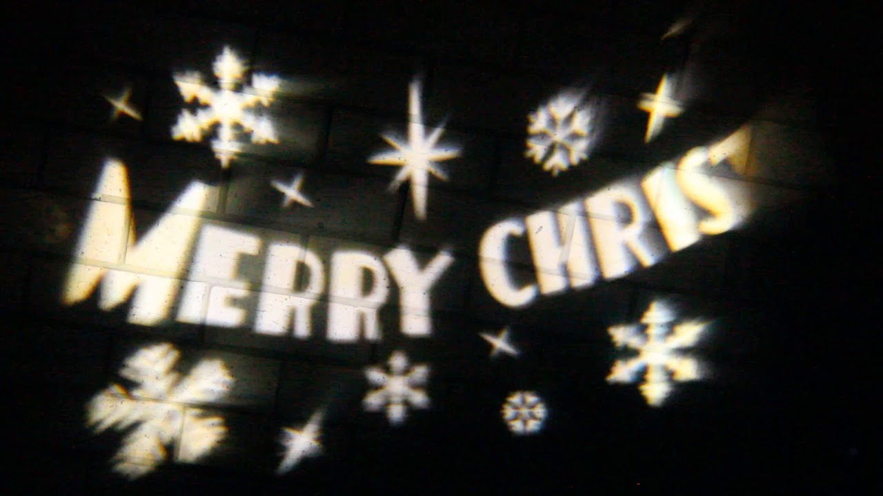 LED White Laser projector "Merry Christmas" Lights YouTube