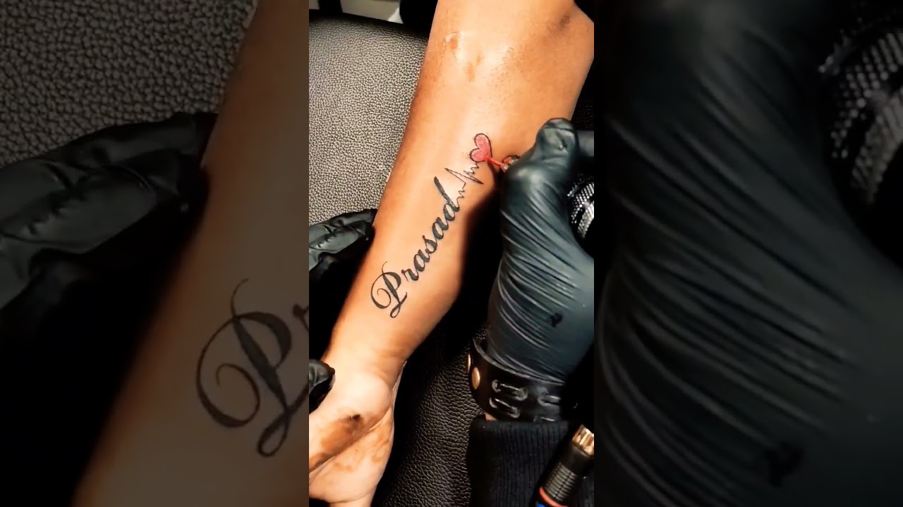 Prasad name tattoo @ApTattooStudioNanded - YouTube