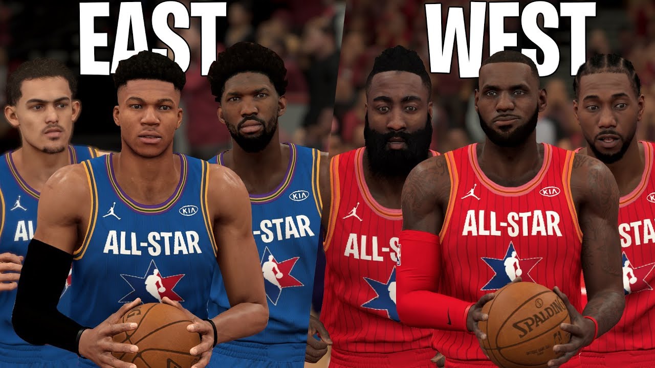 2020 NBA East vs West All Stars NBA 2K20 YouTube