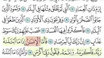 سورة الفجر آية (15-16)