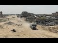 LIVE: View of Devastating Destruction in Rafah as Aid Trucks Enter