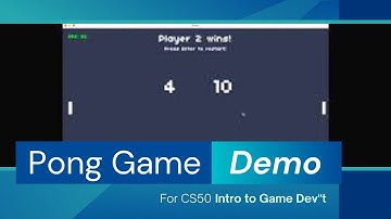Pong  demo for cs50 game development CS50G #cs50