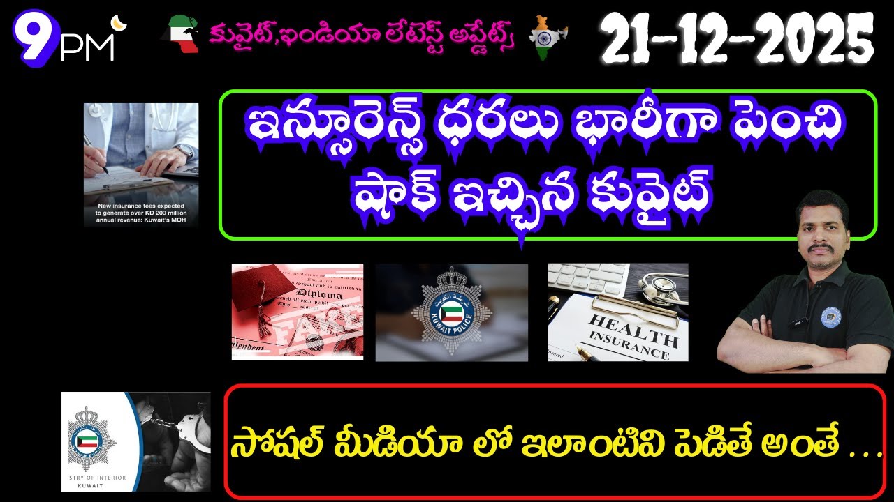 Srinadha Reddy Mittapalli || 21 డిసెంబరు 2025 || కువైట్ ఇండియా ముఖ్యాంశాలు || kuwait news in telugu