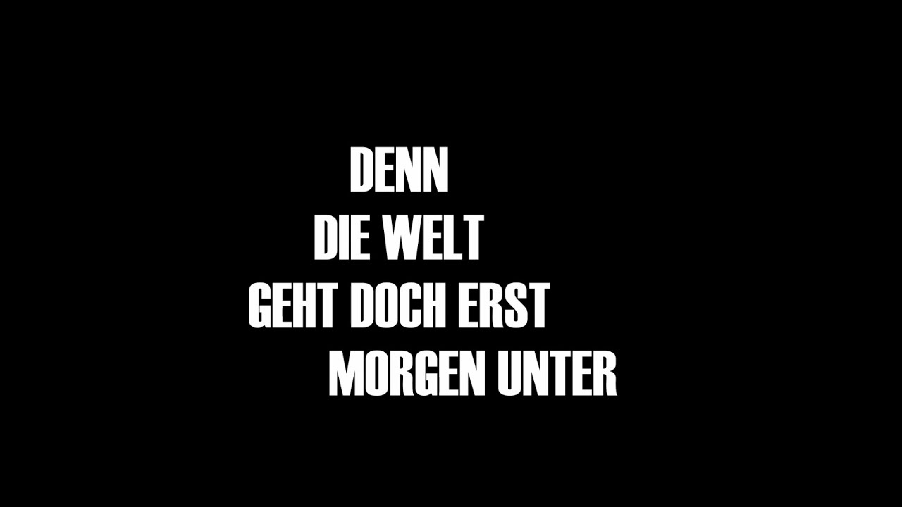 KRISENFEST // die welt geht doch erst morgen unter // Official Lyric Video