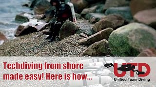 Techdiving from shore made easy