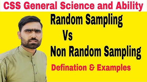 General Ability #7 | Random and Non Random sampling | Definition and Example and formulas | CSS PMS