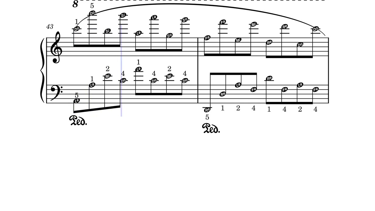 🎼 Passacaglia – Handel 唱名＋完整指法教學版｜鋼琴練習最強輔助！#Passacaglia #Handel#piano