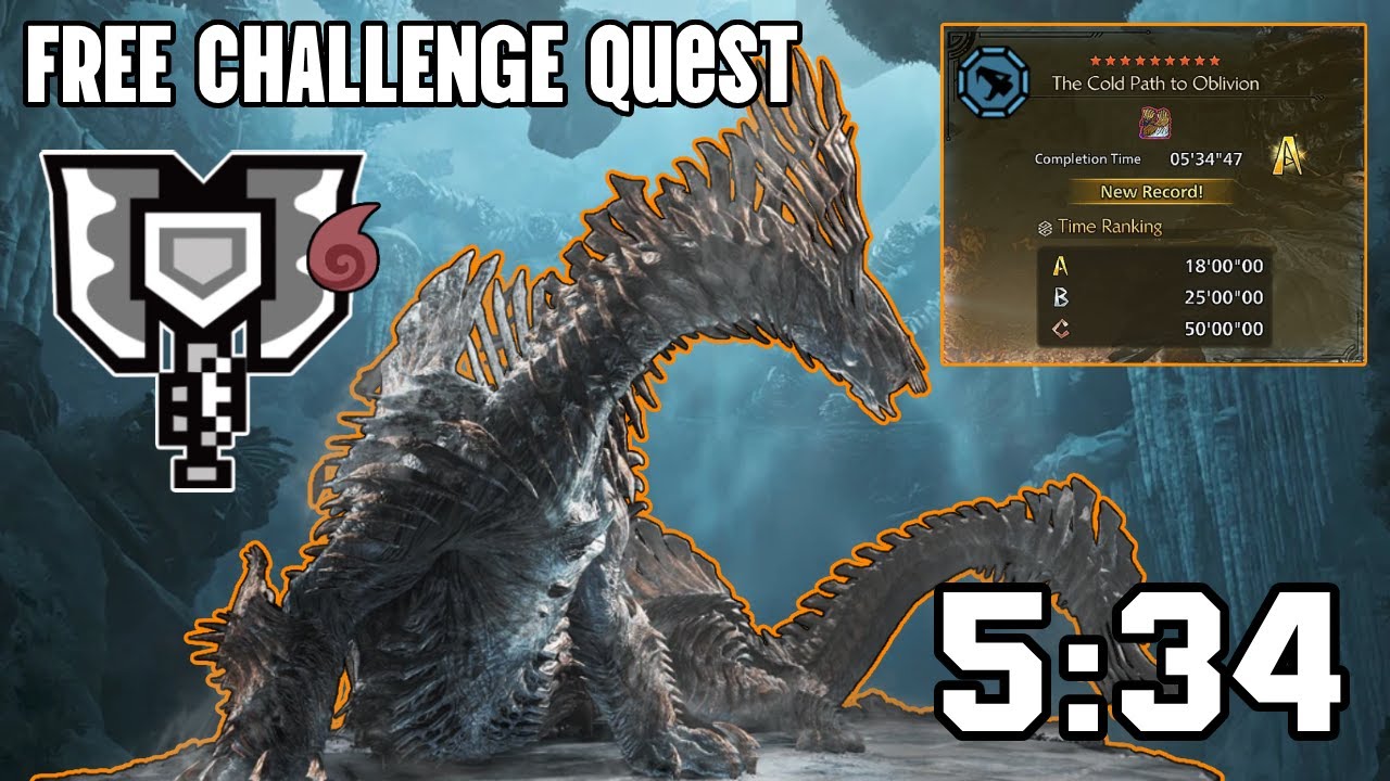 Monster Hunter Wilds - Free Challenge Quest AT Jin Dahaad VS Charge Blade 05'34''47 (Heroics)