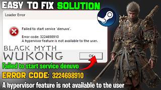 Fix Black Myth Wukong Denuvo Hypervisor / Error Code 3224698910 | Hypervisor Feature Not Available