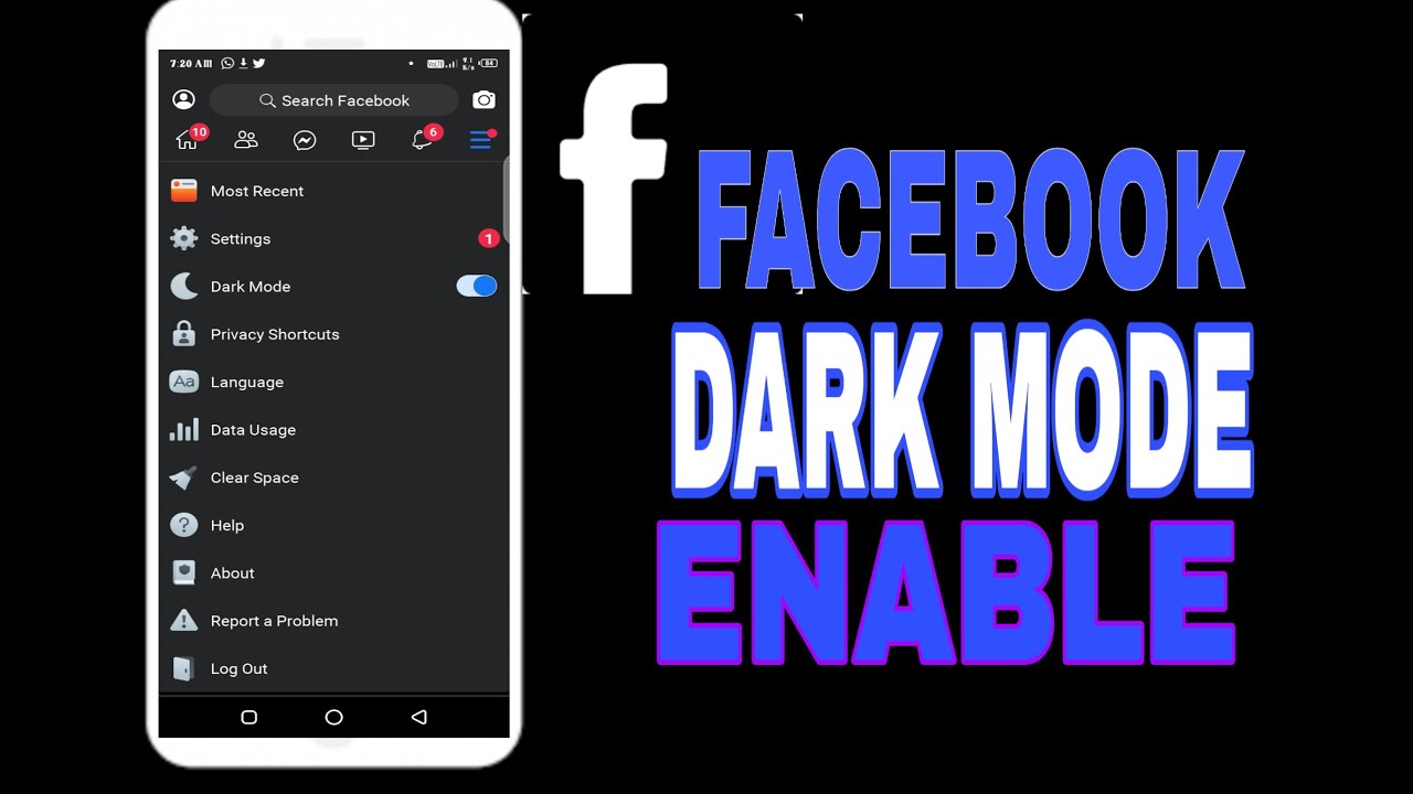 facebook dark mode facebook dark mode
