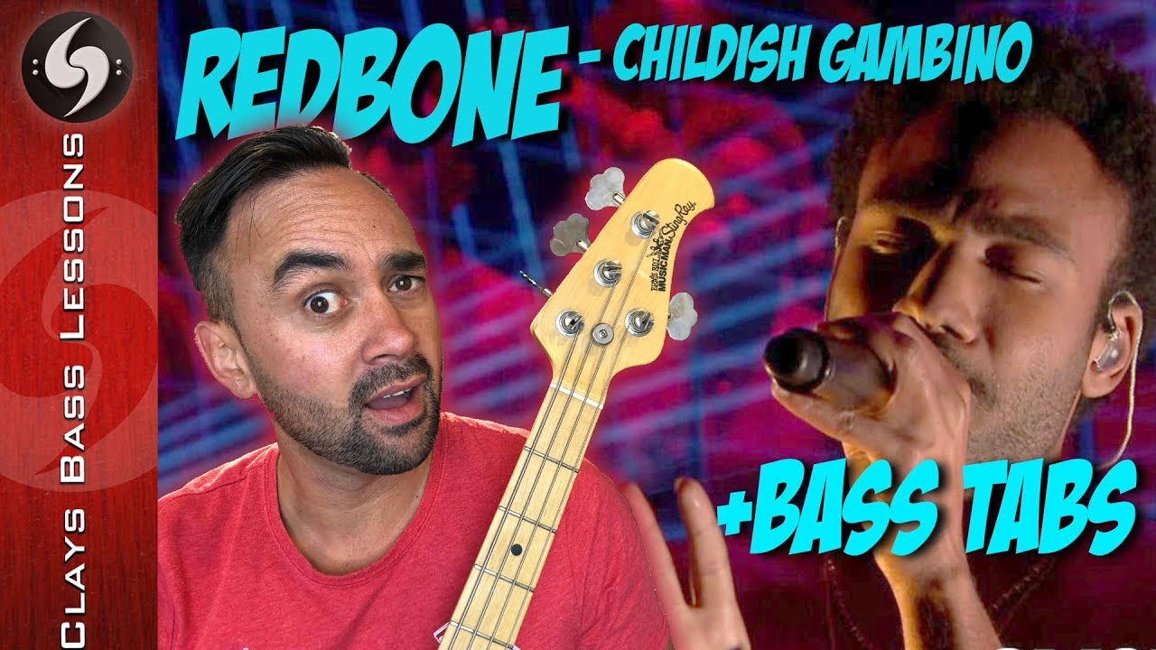REDBONE - Bass Lesson with TABS - CHILDISH GAMBINO