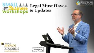 Small Business Workshop: Legal Must Haves & Updates - July 2026