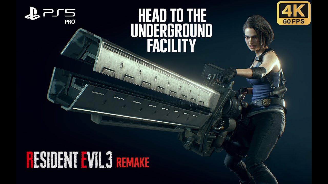 [4K UHD] Resident Evil 3 Remake - Head To The Underground Facility Final Boss - PS5 PRO 4K HDR 60FPS