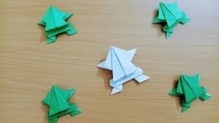 how to make a paper jumping frog