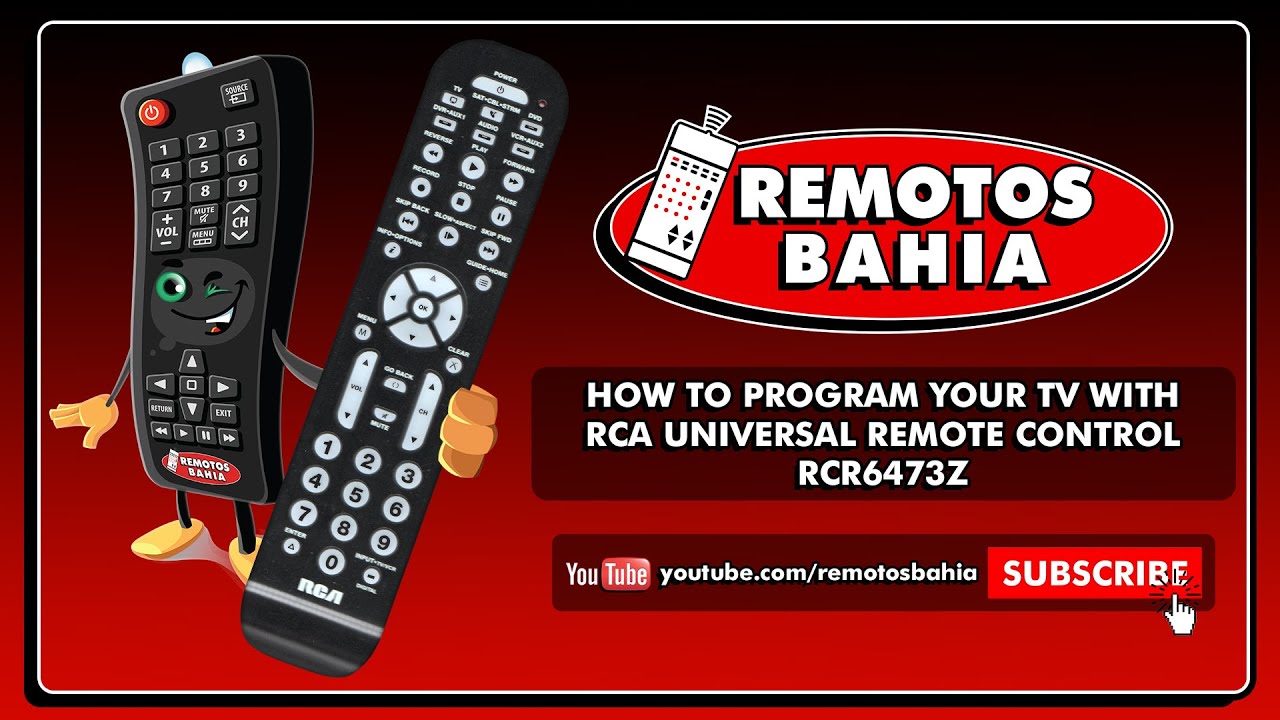 HOW TO PROGRAM YOUR TV WITH RCA UNIVERSAL REMOTE CONTROL RCR6473Z - YouTube