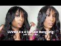 *NEW* LUVME 4 X 4 BODY WAVE CURTAIN BANG WIG! | REVIEW &amp; INSTALL