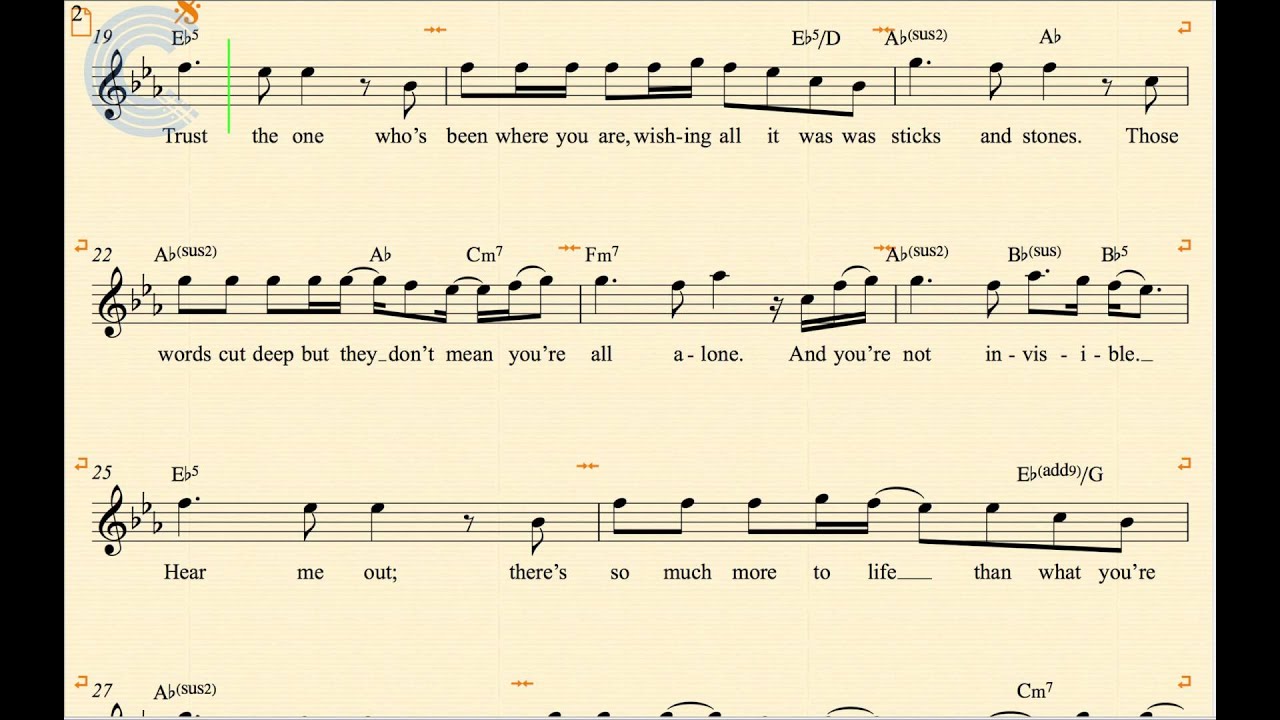 cornet invisible hunter hayes sheet music chords vocals wanted hunter hayes sheet music