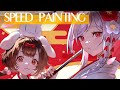 【イラストメイキング】鈴仙&てゐ | 東方project【Speed Painting】
