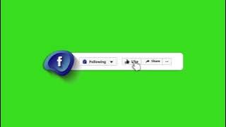 Facebook intro follow like and share green screen