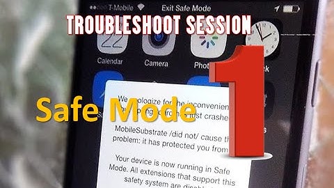 Troubleshoot Session #1: How to Fix Random Safe Mode/Restart -- iOS Jailbreak