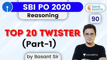6:00 PM - SBI PO 2020 | Reasoning by Basant Tripathi | Top 20 Twister (P-1)