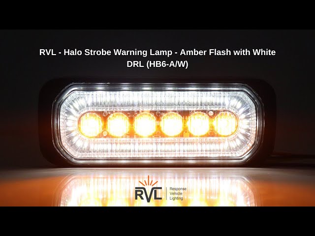 LED Halo-Blitz Warning Lamp - White & x28;Halo& x29; Amber & x28