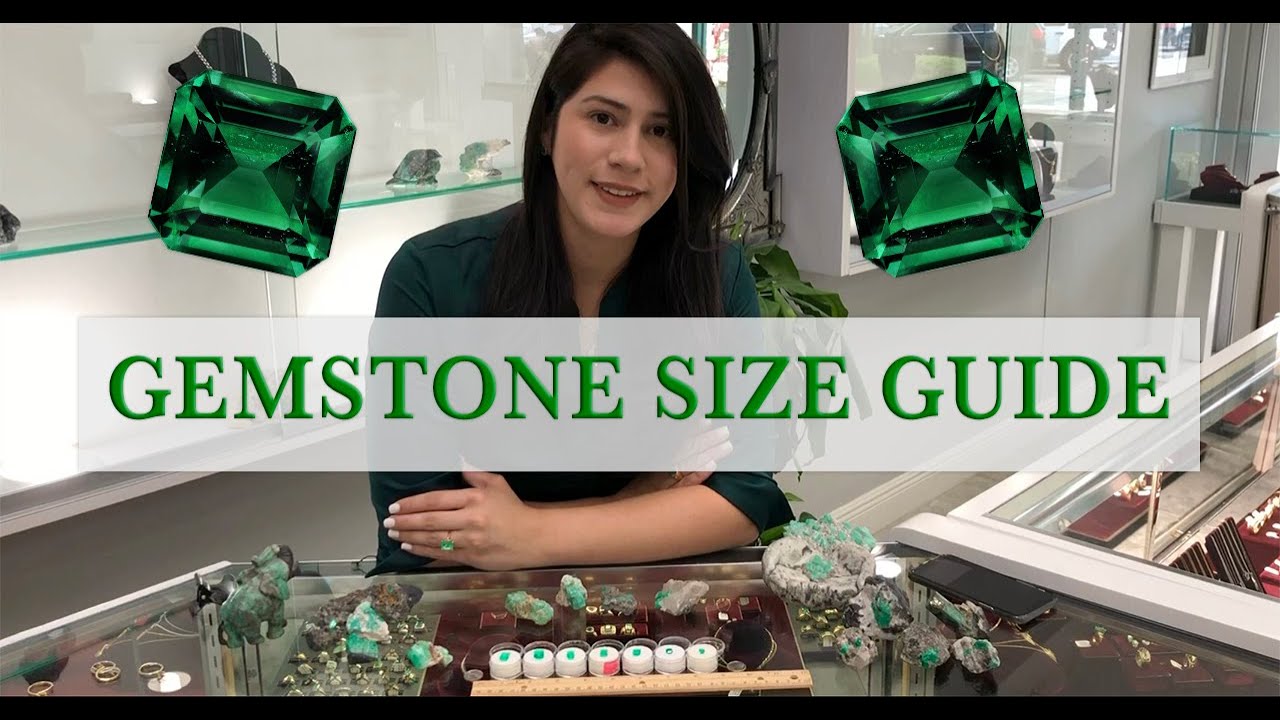 Reference guide for gemstone carat sizes - YouTube