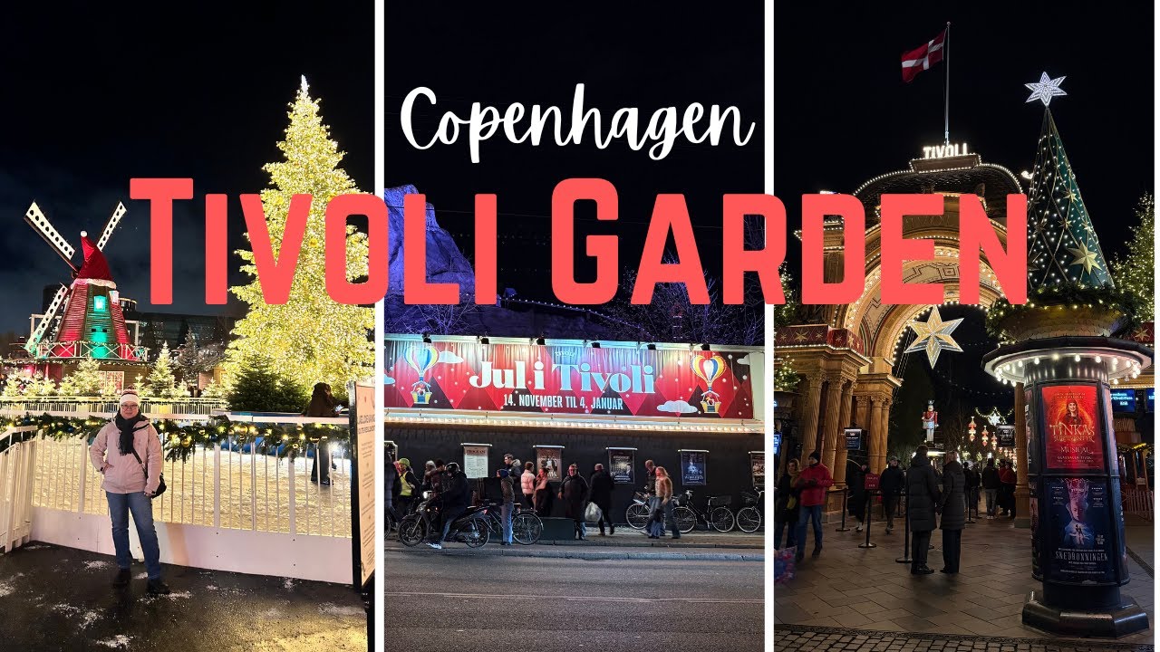 Walking Through Tivoli Gardens at Christmas | Copenhagen 🇩🇰