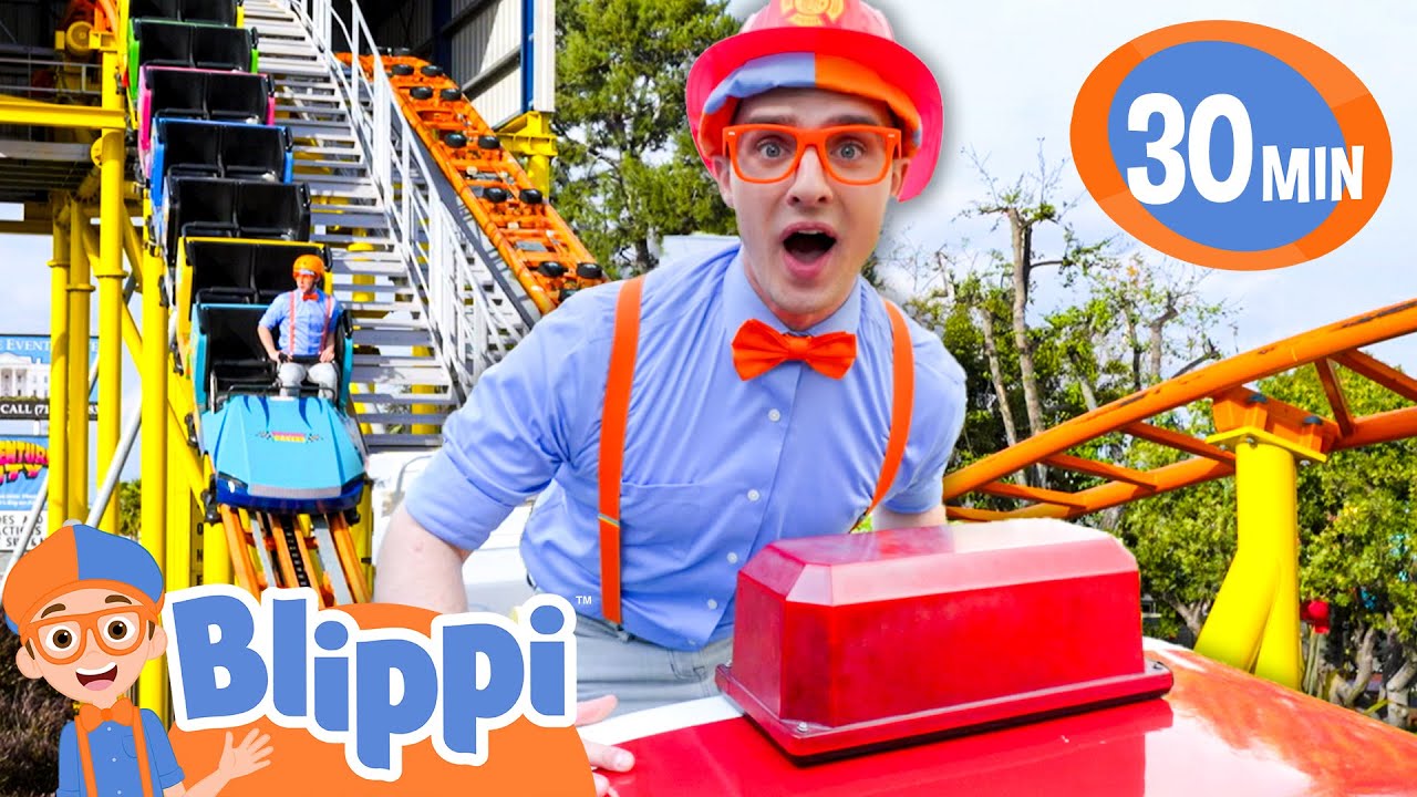 Blippi's Adventure City Roller Coaster Play Day! | Blippi - Sports ...