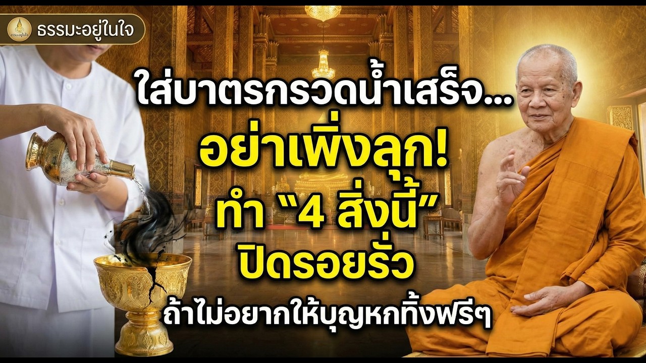 ใส่บาตรกรวดน้ำเสร็จ... อย่าเพิ่งลุก! ทำ 