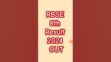 Rajasthan Board 8th Result 2024 kaise check kare #rbse8thresult