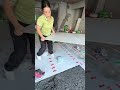 Woman Tiling the Floor Like a Pro #craftsmanship