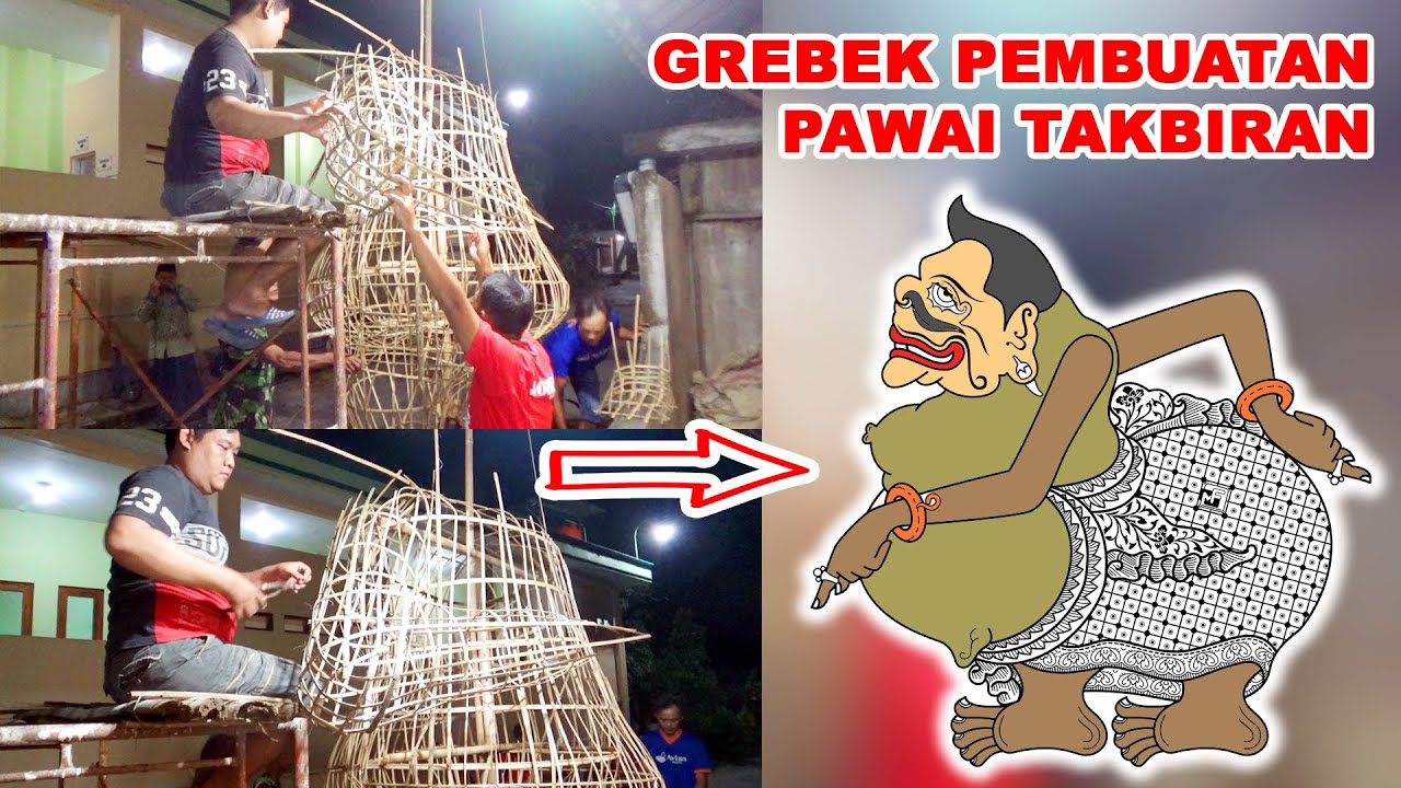 proses pembuatan arak-arakan Takbir Keliling 2023 takbiran idul fitri Kebonagung Demak