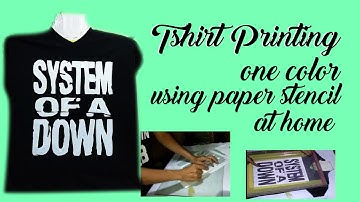Tshirt printing : How to use paper as stencil in screen printing