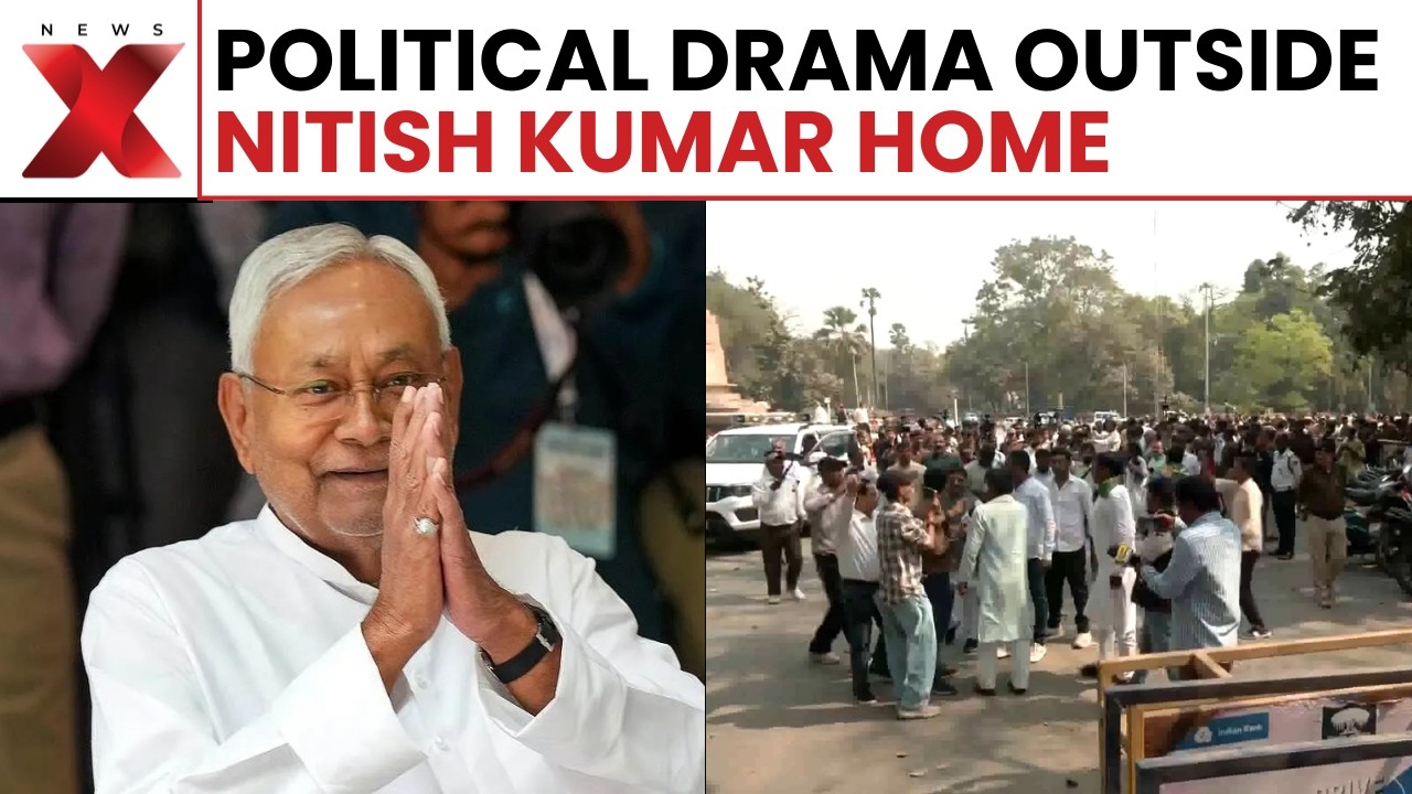 Big Drama in Bihar: Nitish Kumar Rajya Sabha Speculation Triggers Protest