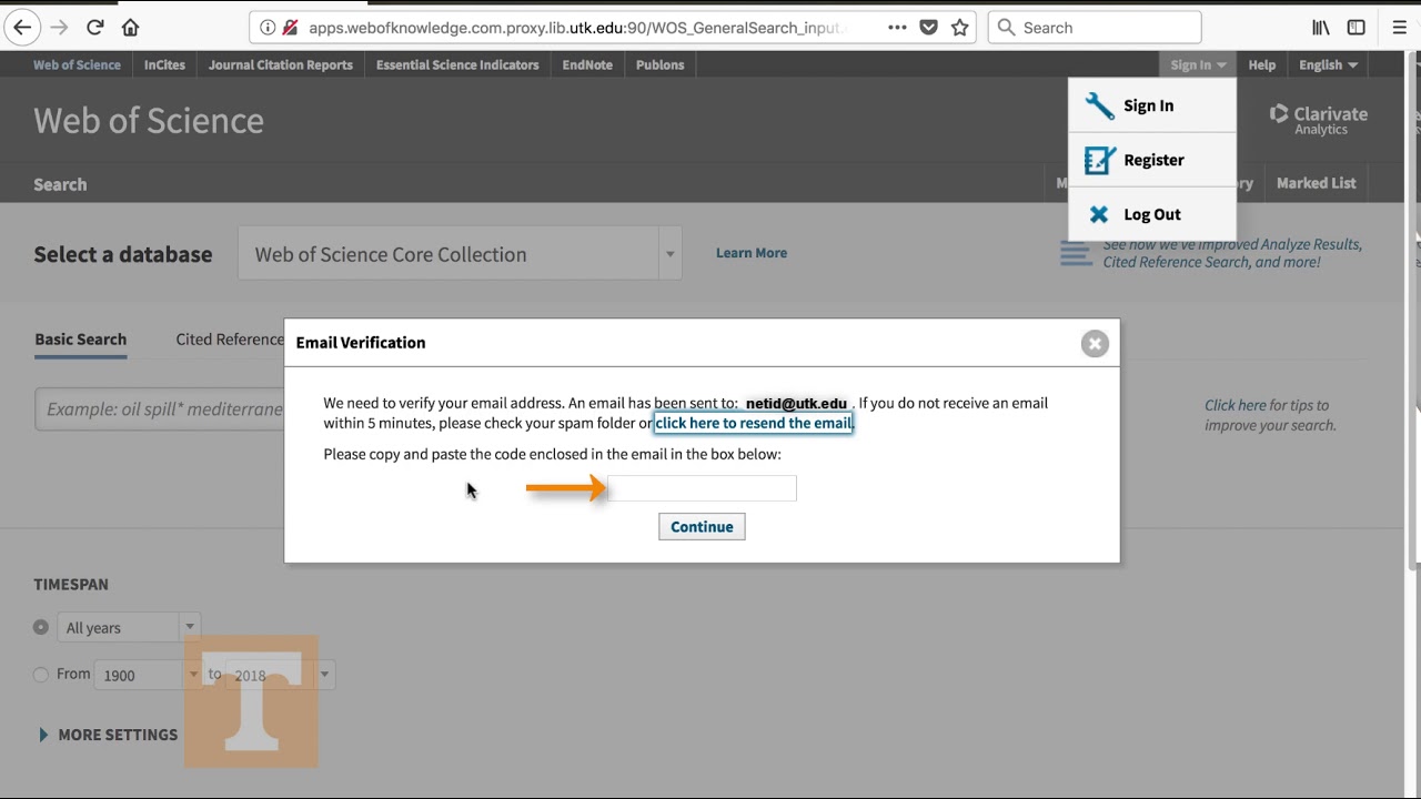 2 - Web of Science: Account Creation