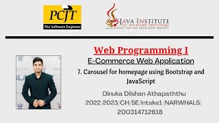 Full E-Commerce web application | Carousel for homepage using Bootstrap and JavaScript Update