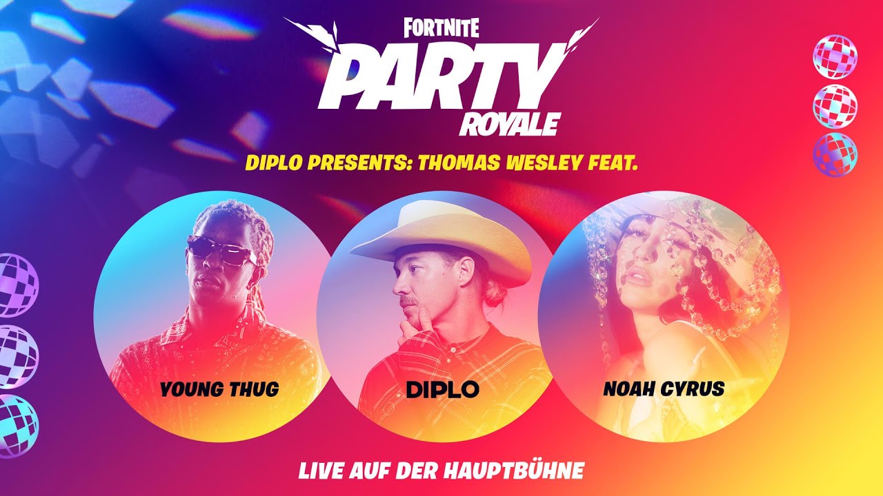 Fortnite PARTY ROYALE Diplo Presents: Thomas Wesley (feat. Young Thug and Noah Cyrus) FULL EVENT!