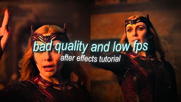 bad quality and low fps | after effects tutorial
