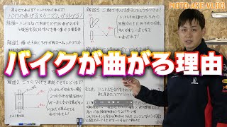 バイクはハンドルを切らなければ曲がらない理由がよく分かる！