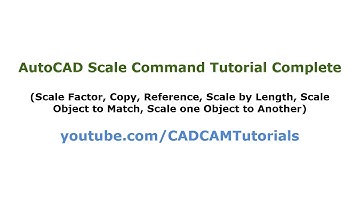 AutoCAD Scale Command Tutorial Complete | Scale Factor, Reference, Copy, Point, Length, to match