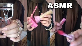 جلسة رتوش شعر و ميكب🎀💄ASMR بمكواة شعر ورقيه و ميكب سكوشي💇🏻‍♀️💅