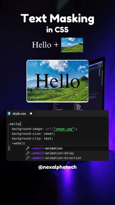 Text Masking in CSS - YouTube