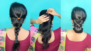 Bengali Bridal Hair Bun Tutorial / New Simple Khopa Hairstyle / Bun Hairstyles For Long Hair Indian screenshot 4