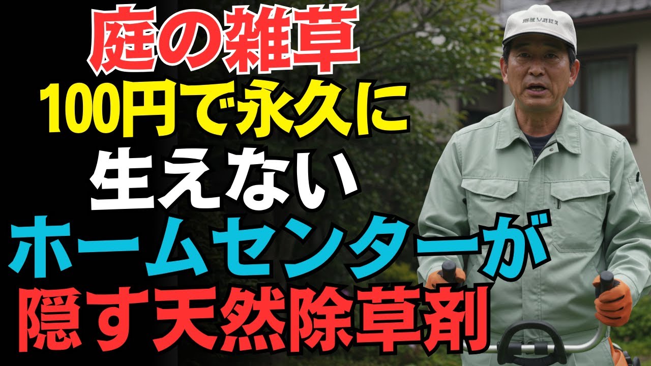 【もう抜かない】庭の雑草、実は100円で永久に生えなくできます。ホームセンターが隠したい最強の天然除草剤の作り方
